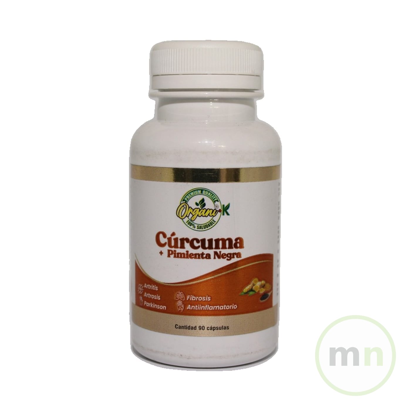 Curcuma + Pimienta Negra 90 Caps — Organi-K