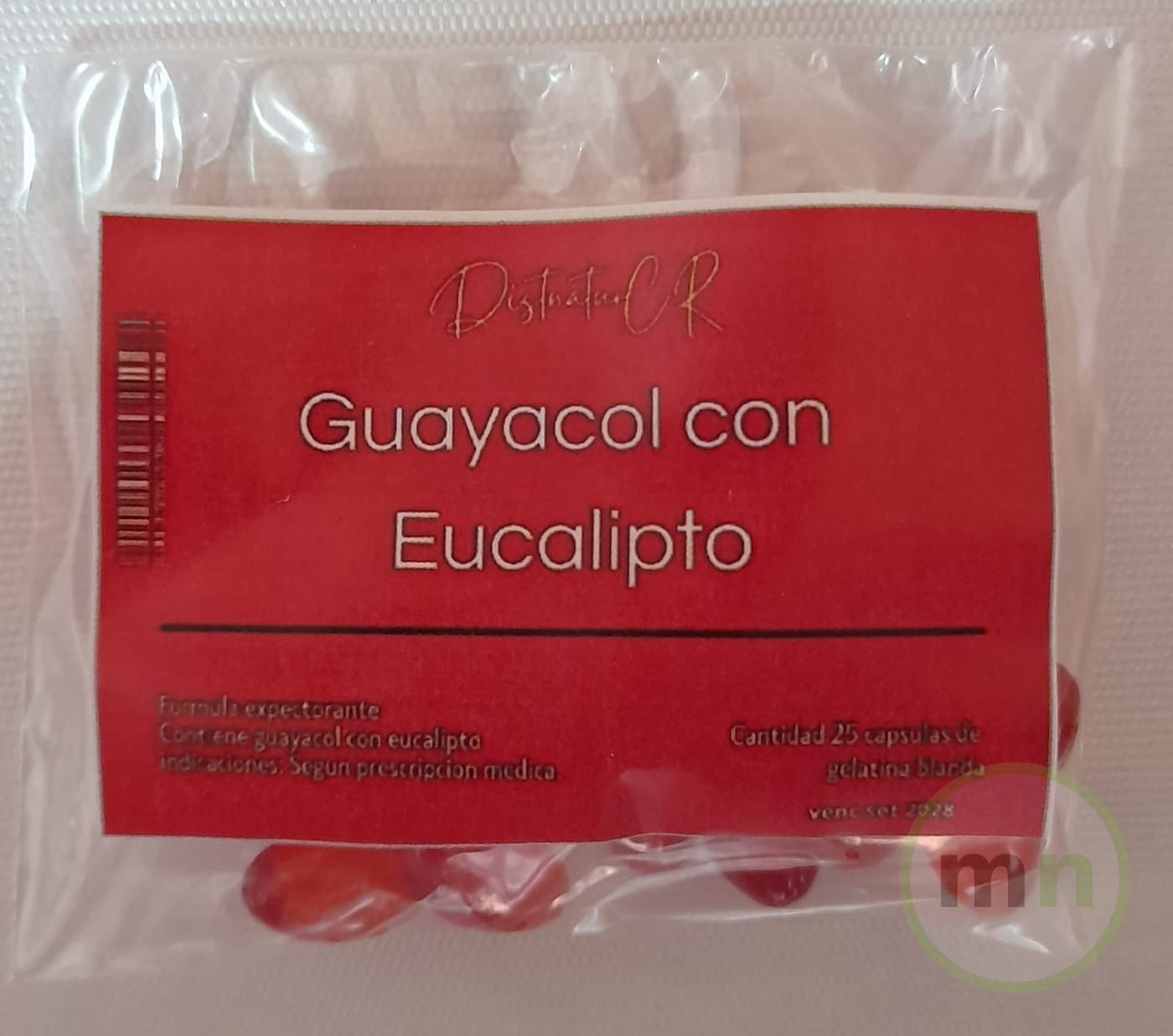 Guayacol — Paquete 25 Unidades (Cápsulas/Tabletas)