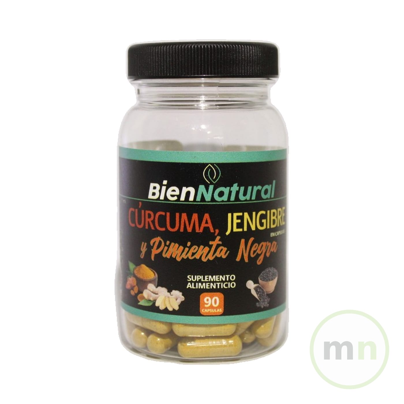 Curcuma, Pimienta y Jengibre Bien Natural x90