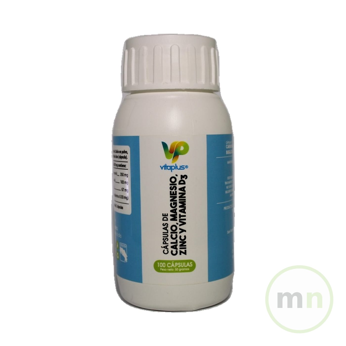 Calcio Magnesio Zinc + Vitamina D3 — Vitaplus 100 Caps