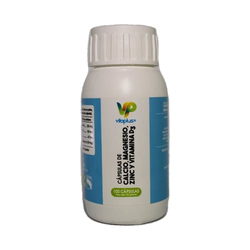 Calcio Magnesio Zinc + Vitamina D3 — Vitaplus 100 Caps