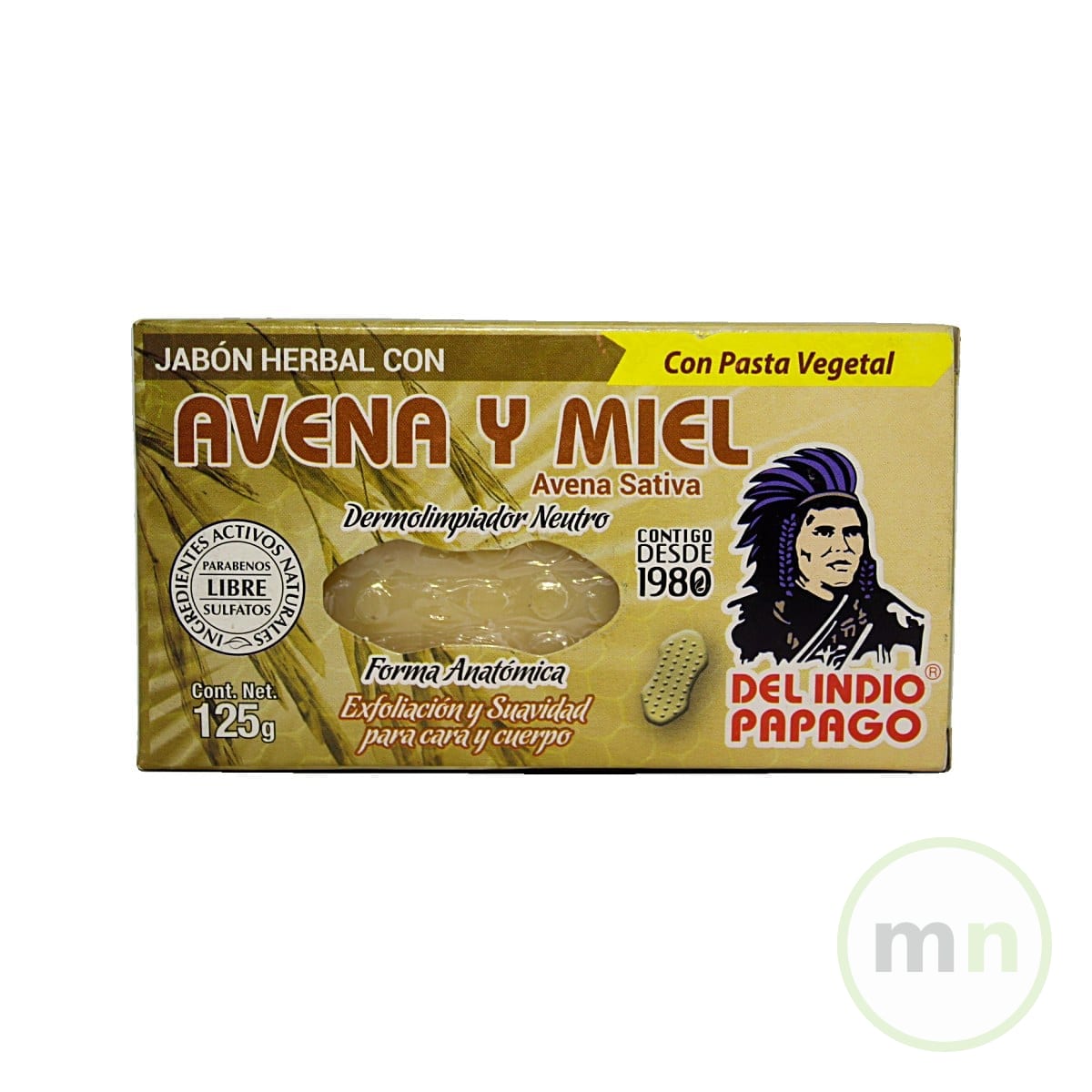 Jabon Dermolimpiador con Avena y Miel 125 g — Del Indio Papago