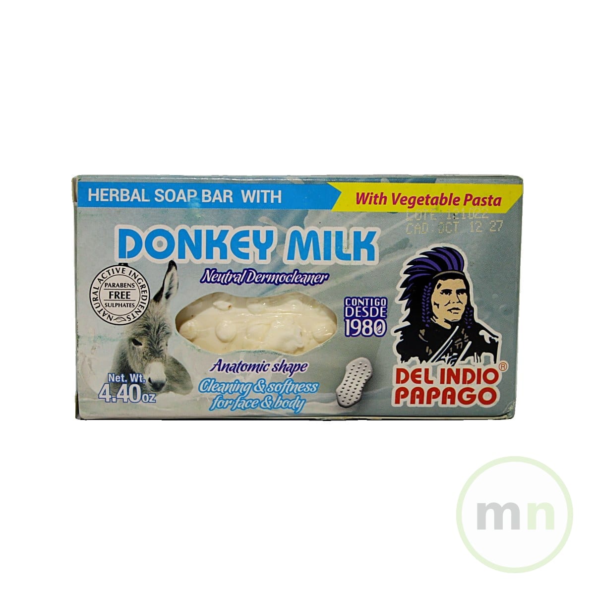 Jabon Dermolimpiador Leche de Burra 125 g - Del Indio Papago