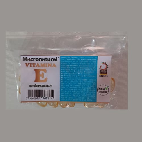 VITAMINA E MACRONATURAL - Paquete 25 unidades
