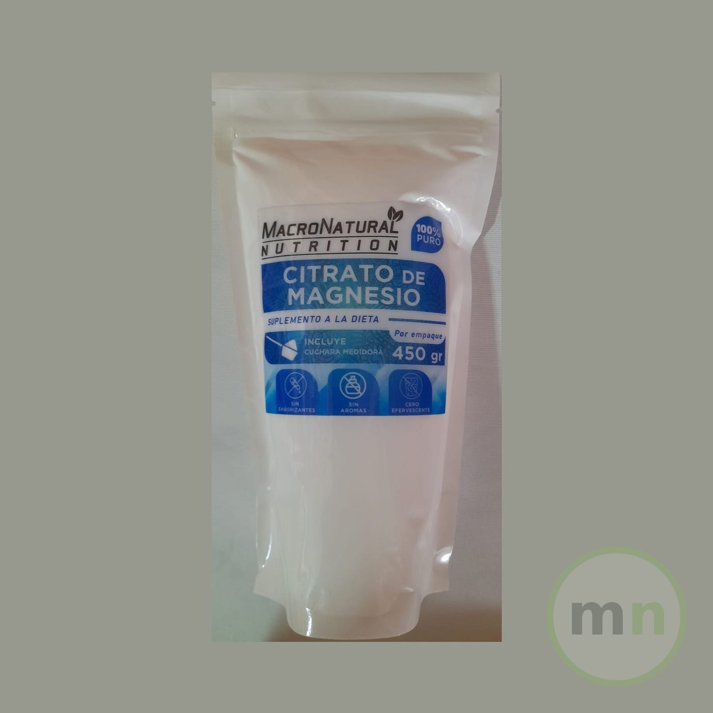 Citrato de Magnesio Puro Polvo 450 g — MACRONATURAL