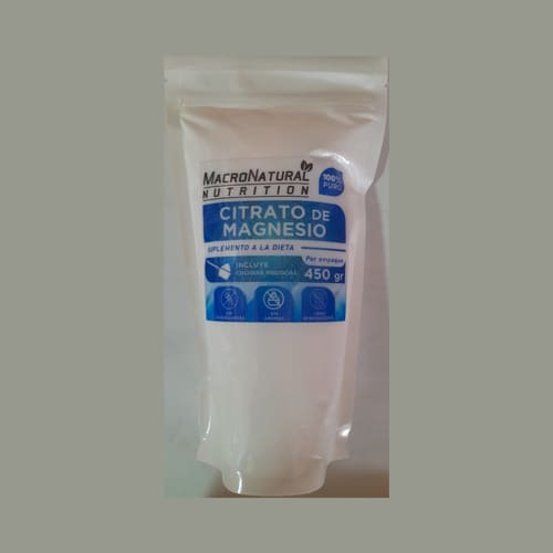 Citrato de Magnesio Puro Polvo 450 g — MACRONATURAL
