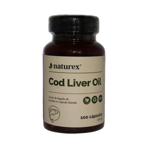 Aceite de Higado de Bacalao 100 Capsulas - NATUREX (Cod Liver Oil)