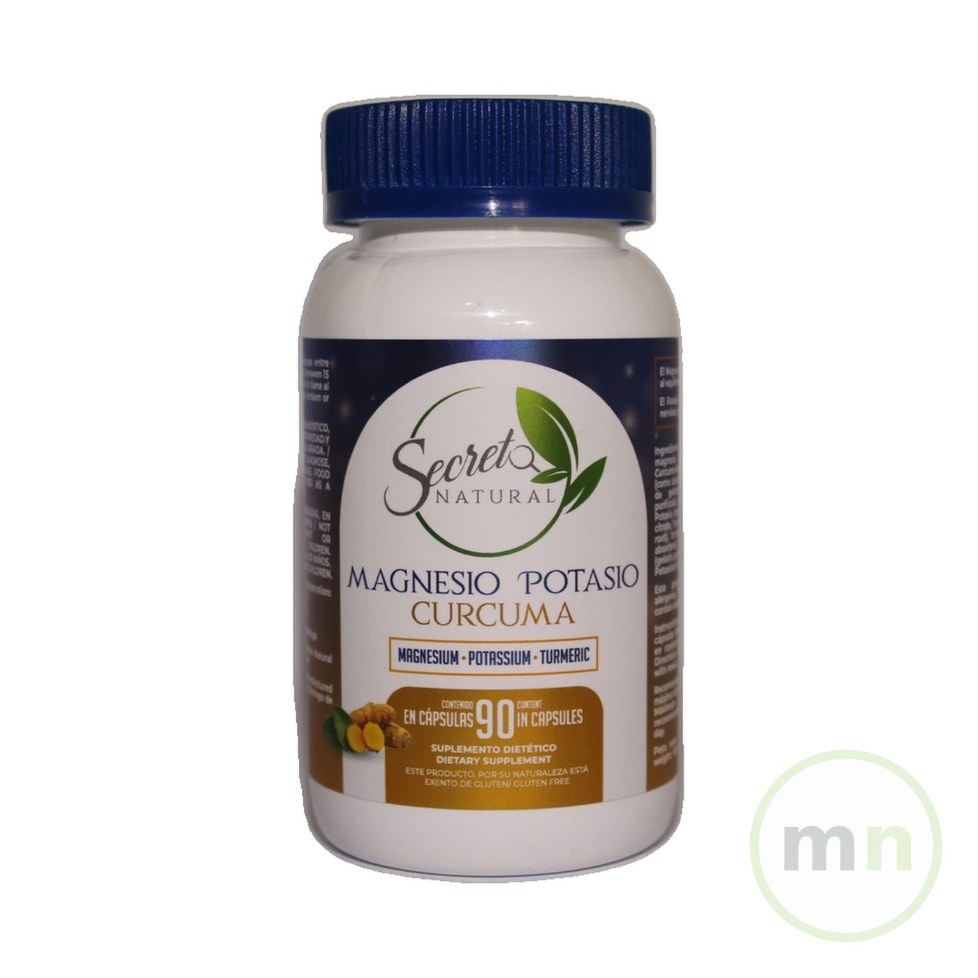 Magnesio, Potasio y Curcuma 90 Caps - Secreto Natural