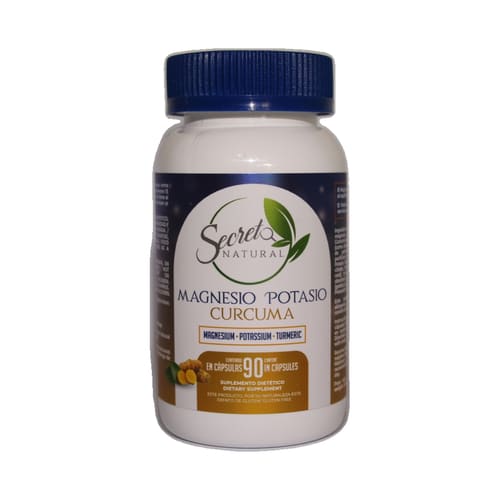 Magnesio, Potasio y Curcuma 90 Caps - Secreto Natural