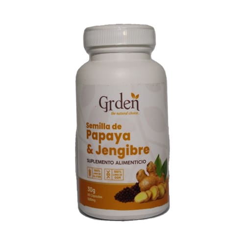Semilla de Papaya y Jengibre 60 Capsulas — Garden