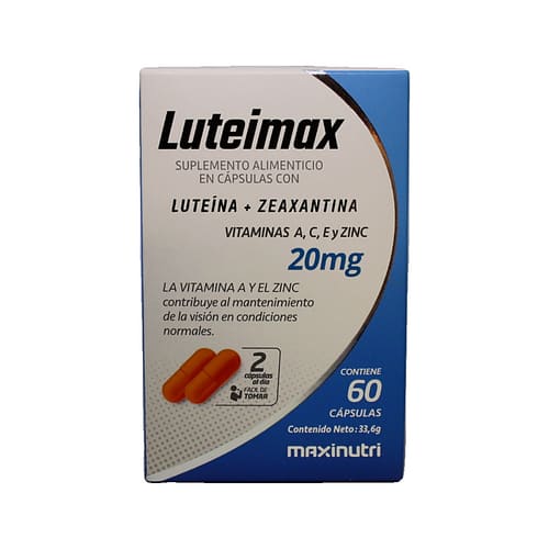 Maxinutri Luteimax Luteina + Zeaxantina 20 mg - 60 Capsulas