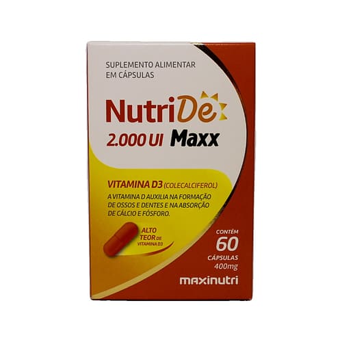MAXINUTRI NutriDe Maxx Vitamina D3 2000 UI 60 Capsulas