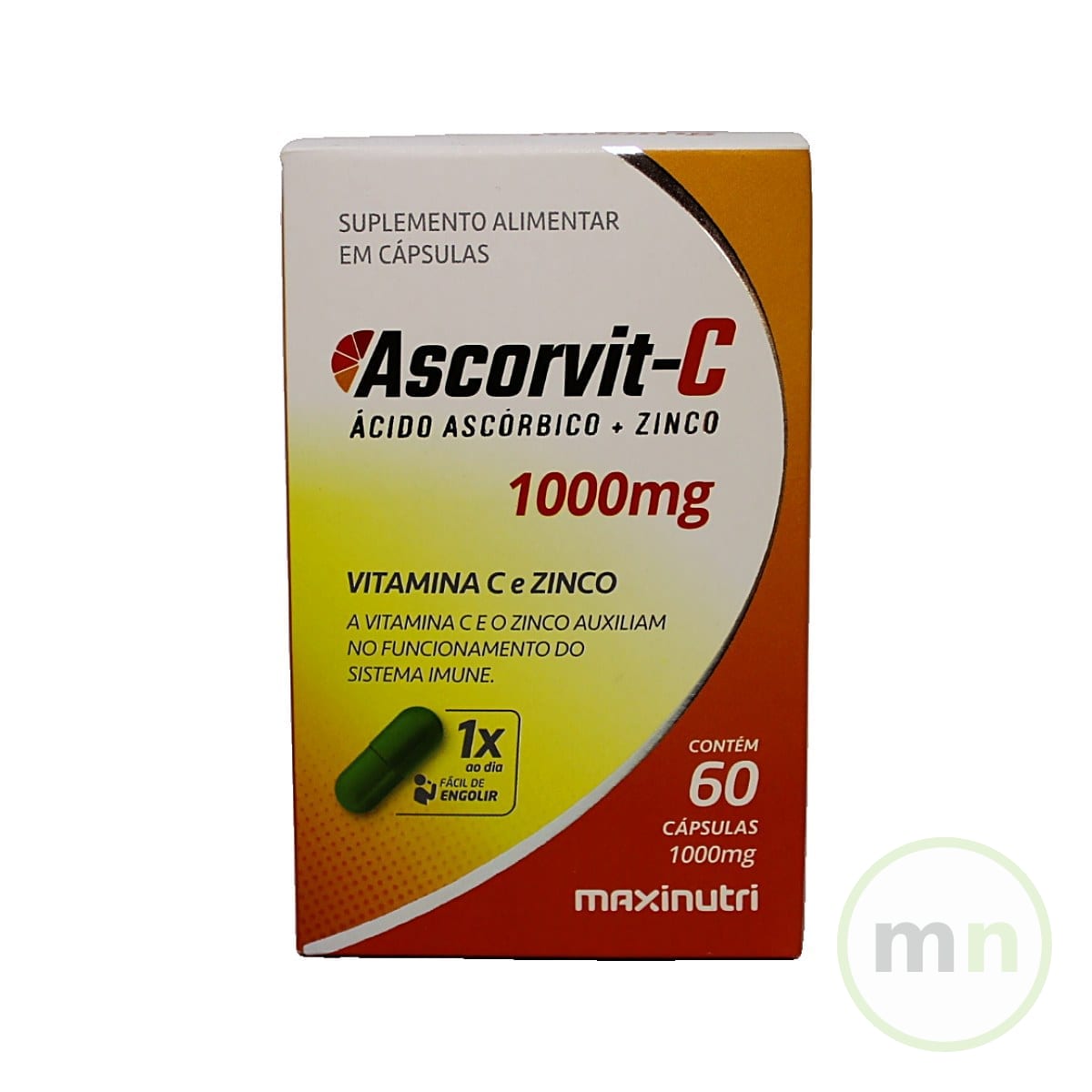 Ascorvit-C Vitamina C + Zinc 1000 mg — Maxinutri (60 capsulas)