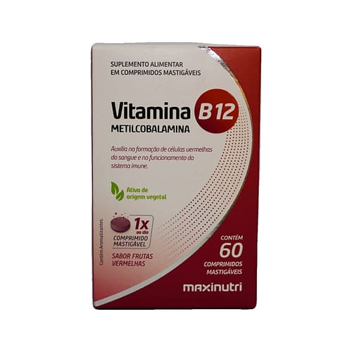 MAXINUTRI Vitamina B12 Masticable 60 Comprimidos