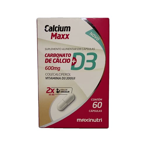 Maxinutri Calcio + Vitamina D3 60 Capsulas