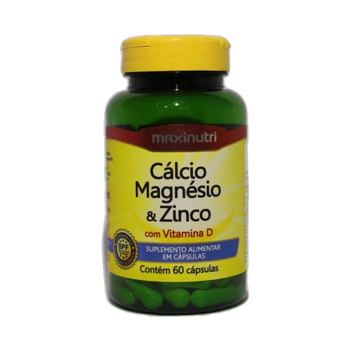 Maxinutri Calcio + Magnesio + Zinc + Vitamina D — 60 Capsulas