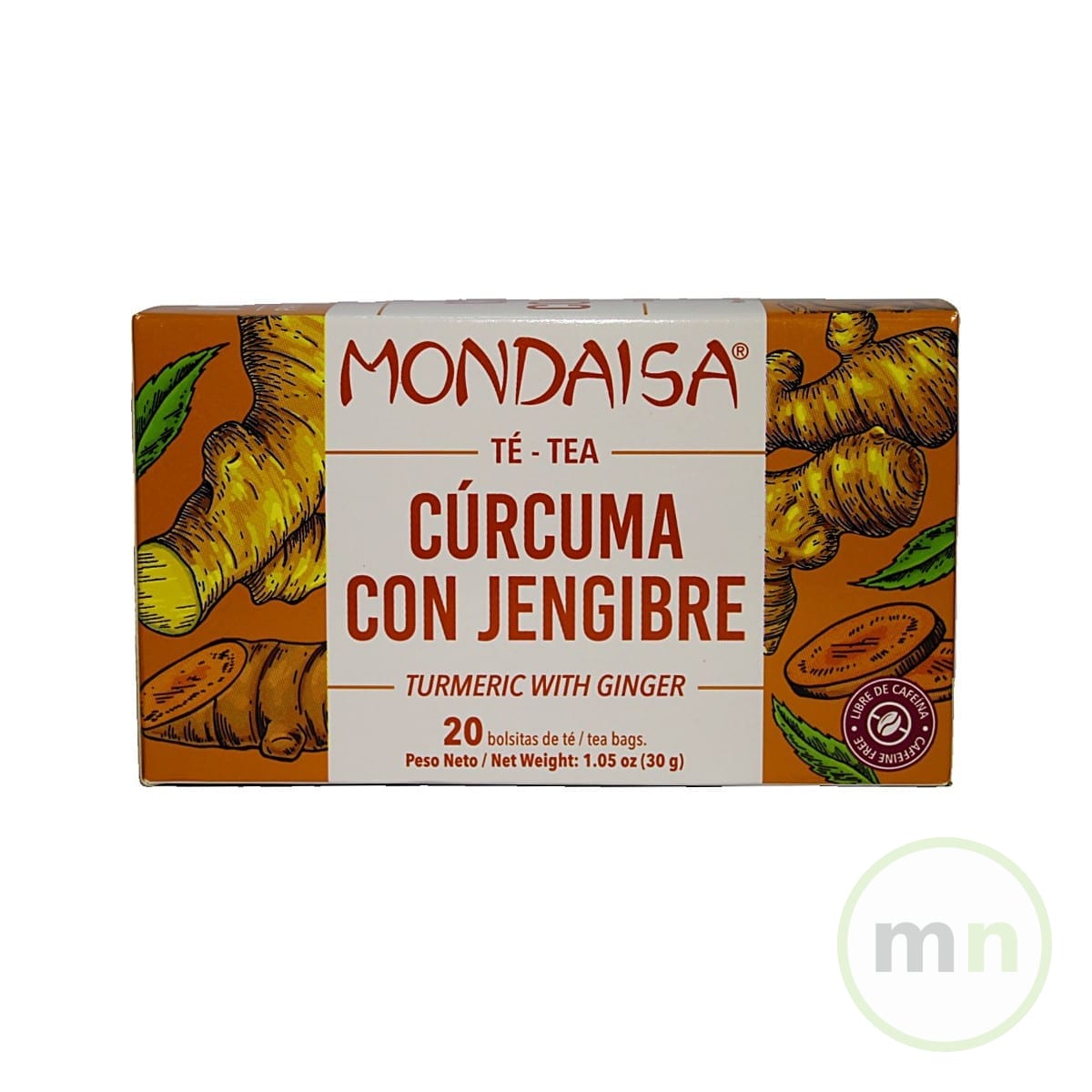 TÉ CÚRCUMA JENGIBRE 20 UNDS LAMINADO